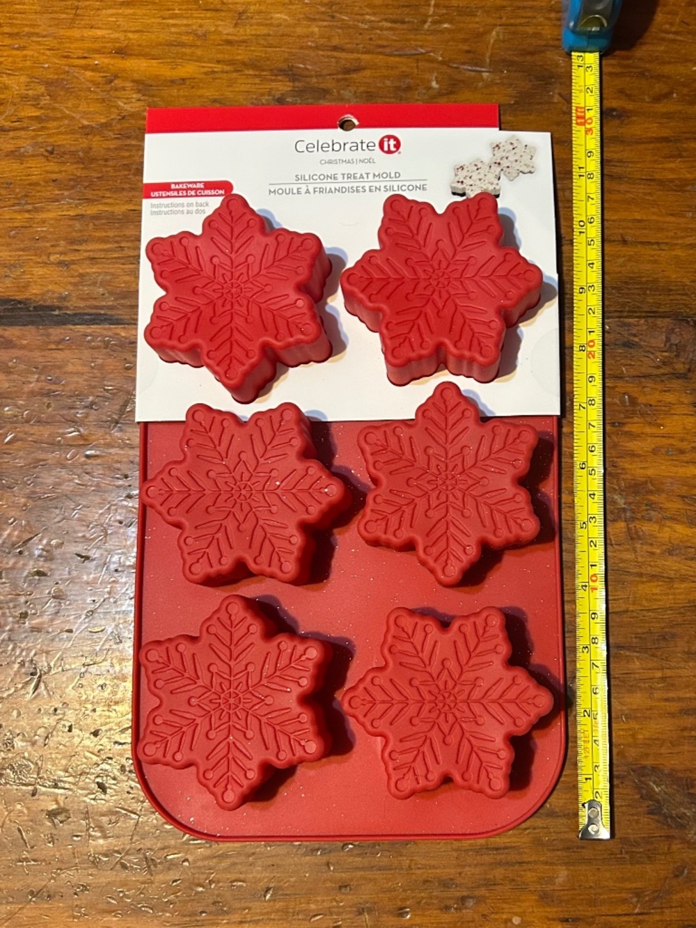 Celebrate It Holiday Christmas Snowflake Baking Silicone Candy Mold